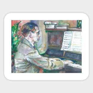 COLE PORTER watercolor portrait .1 Sticker